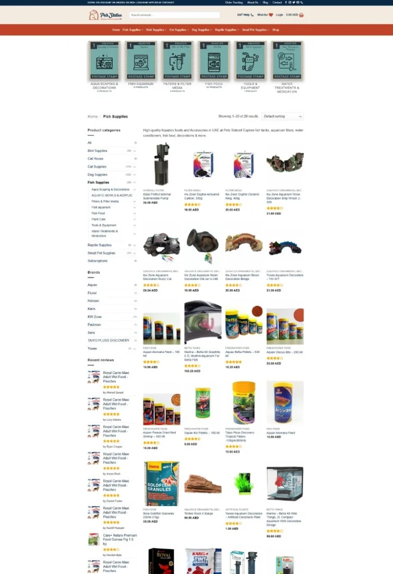 Pets Station Shop page